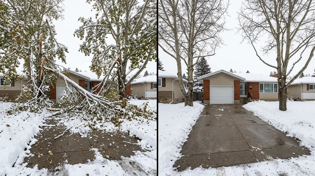 Wet Spring Snow and Deep Cold: How Edmonton Winters Break Trees